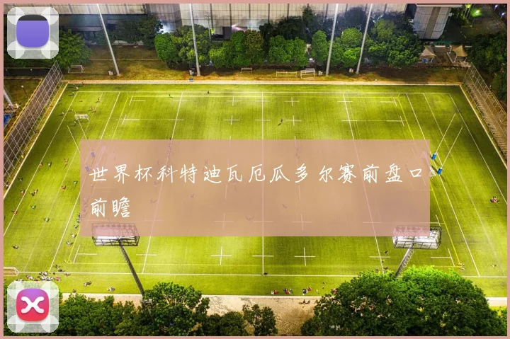 世界杯科特迪瓦厄瓜多尔赛前盘口前瞻